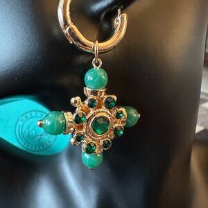 Persimmon Green  Statement earrings OS NWTS